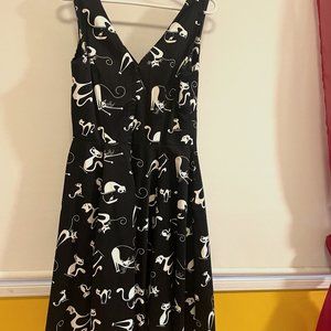 Retro Kitty Cat Swing Dress